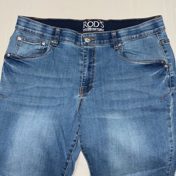 Rod’s True Western Jeans Women’s 11/12x32 Embroidered Bootcut Denim Blue - Picture 4 of 15